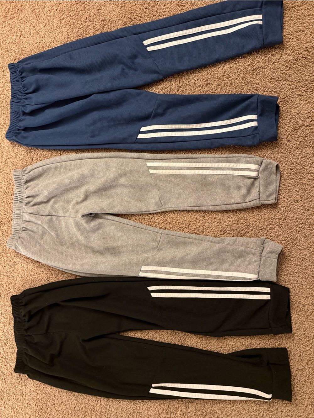 Kids Athletic Jogger Pants bundle - Black, Gray, Navy
